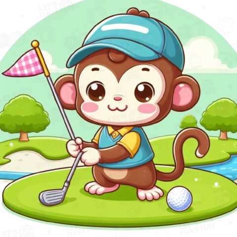 Golfing monkeys(ゴルフをする猿)