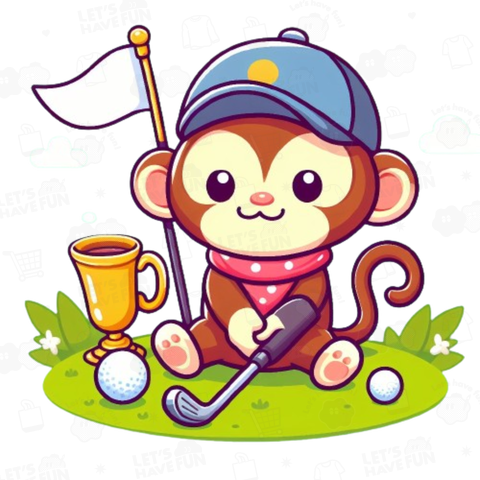 Golfing monkeys(ゴルフをする猿)