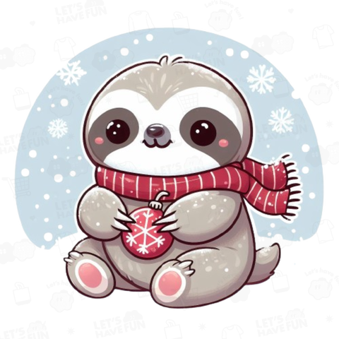 Sloth playing in the snow(雪で遊ぶナマケモノ)