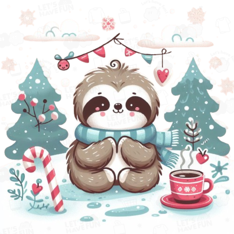 Sloth playing in the snow(雪で遊ぶナマケモノ)