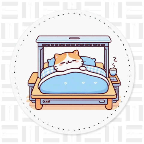 Cat sleeping in a warm bed(温かいベットで寝る猫)