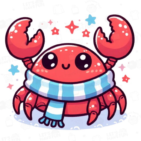 Crab with scarf(マフラーを着けたカニ)