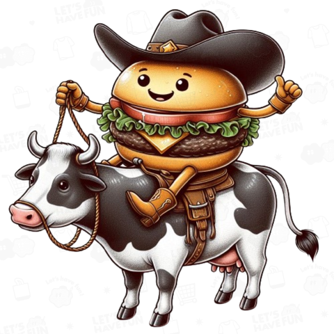 Cow Riding Hamburger(牛に乗るハンバーガー)