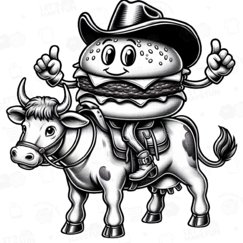 Cow Riding Hamburger(牛に乗るハンバーガー)