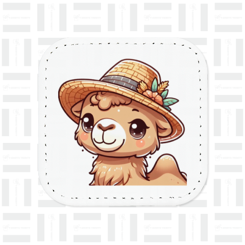 Camel with straw hat(麦わら帽子をかぶったラクダ)