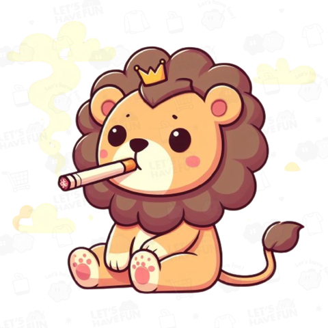 Cigarette-smoking lion(タバコ吸うライオン)