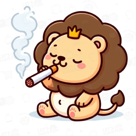 Cigarette-smoking lion(タバコ吸うライオン)