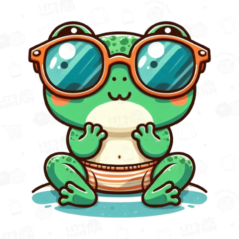 Frog with sunglasses(サングラスをかけた蛙)