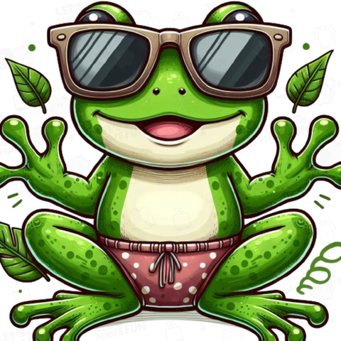 Frog with sunglasses(サングラスをかけた蛙)