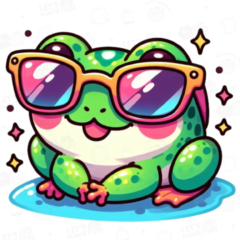 Frog with sunglasses(サングラスをかけた蛙)