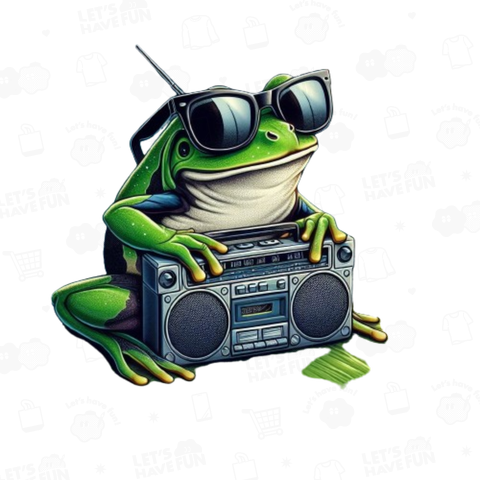 Frog with sunglasses(サングラスをかけた蛙)