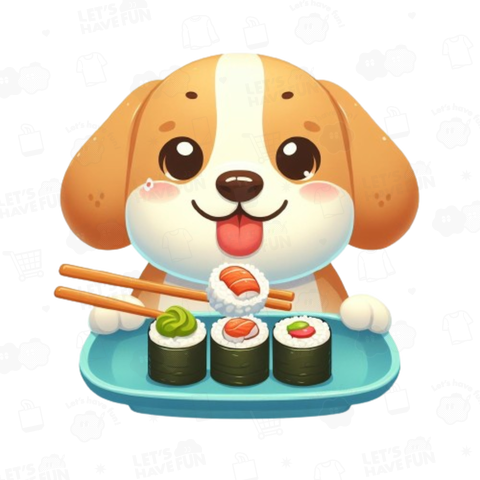 Sushi eating dog(寿司食べる犬)