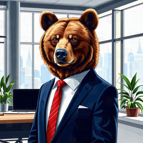 スーツを着た熊