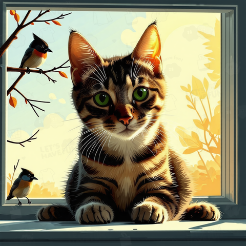 見つめる猫