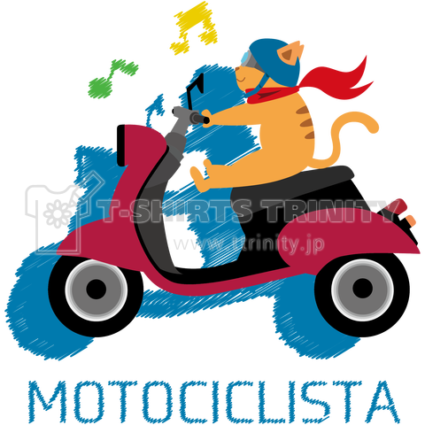 MOTOCICLISTA スクーターに乗るネコ