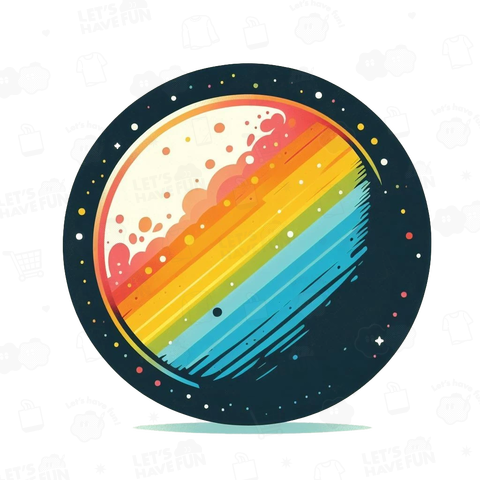 虹と月「 rainbow and moon」