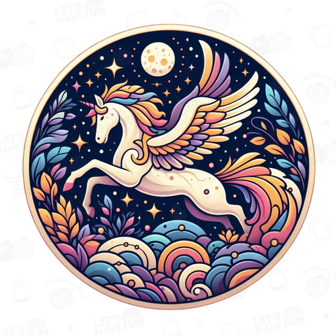 天馬と月「Pegasus and the moon」