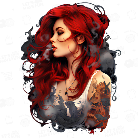 Smoking Red Hair 02