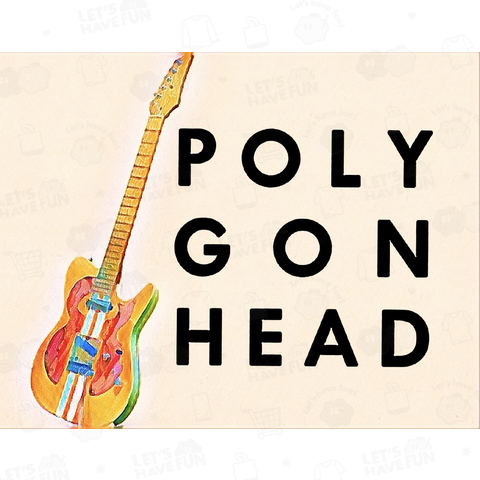 ポリゴンヘッド公式ロゴと森川 祐護のオリジナルギター (その1)