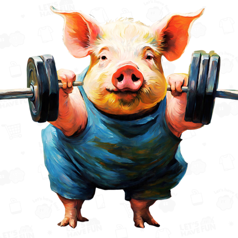 運動する豚