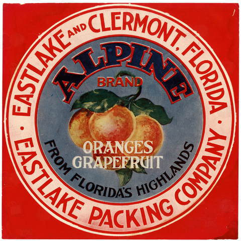 Alpine Brand Oranges and Grapefruits Label