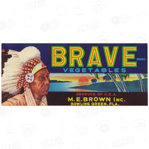 Brave Brand Vegetables Label