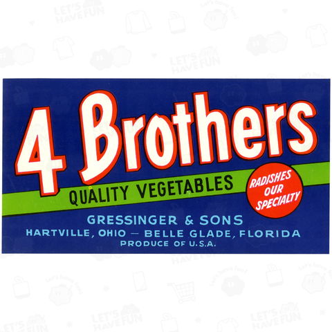 4 Brothers Quality Vegetables Label