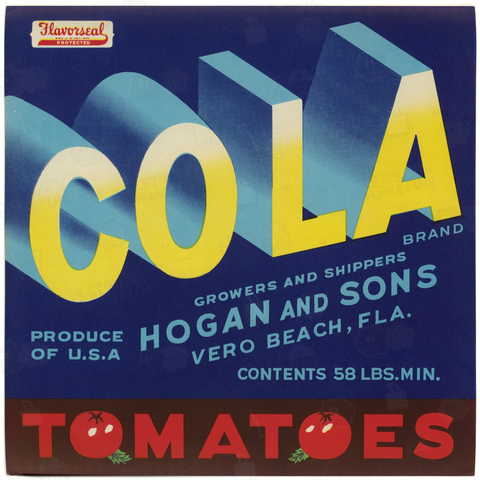 Cola Brand Tomatoes Label