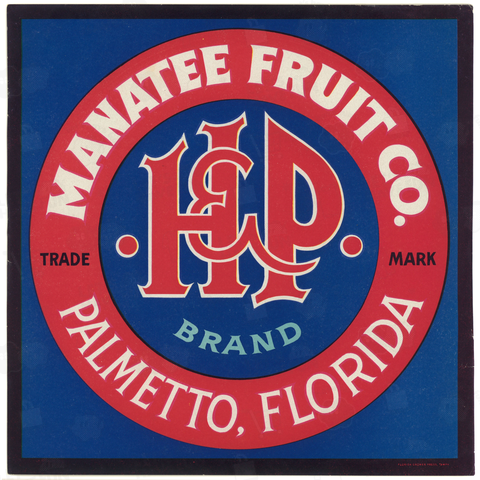 H & P Brand Fruit Label