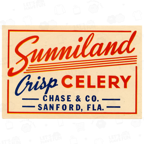 Sunniland Crisp Celery Label