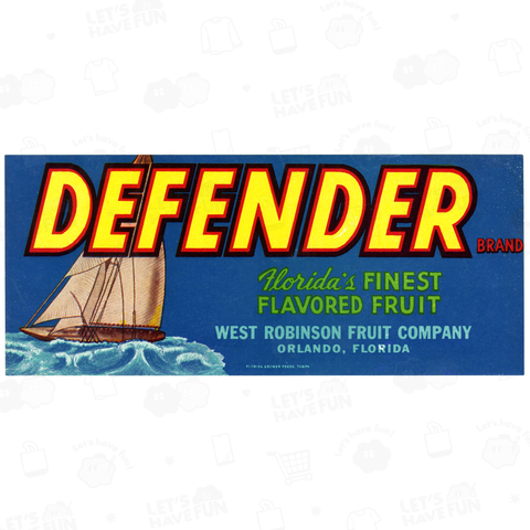 Defender Brand Fruit Label