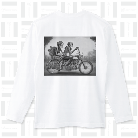 chopper Bike Ride Skeleton ロングTシャツ(5.6オンス)