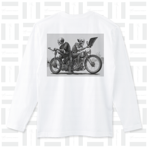 Motorcycle Riding Skeletons ロングTシャツ(5.6オンス)