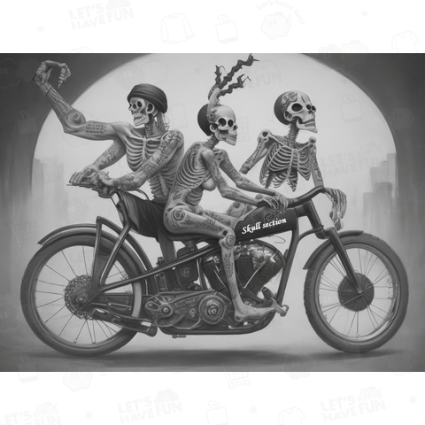 motorcycle Riding Skeletons