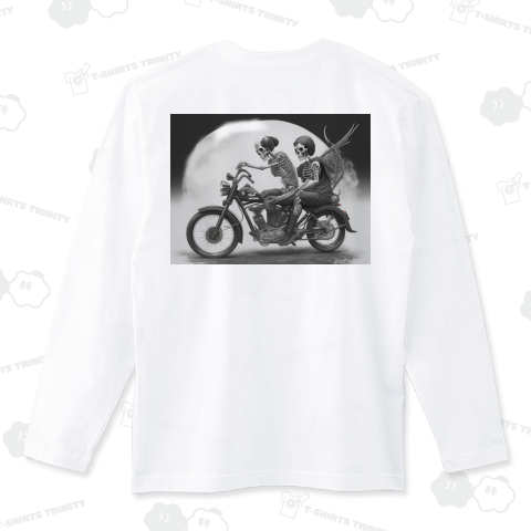 motorcycle to Ride Skull ロングTシャツ(5.6オンス)