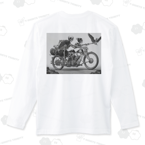 motorcycle to Ride Skull ロングTシャツ(5.6オンス)