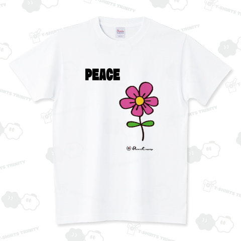 peaceと花