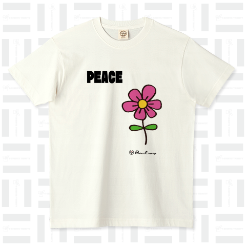 peaceと花