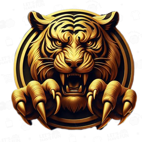 ゴールドの虎のロゴ