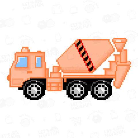 ドット絵 ミキサー車