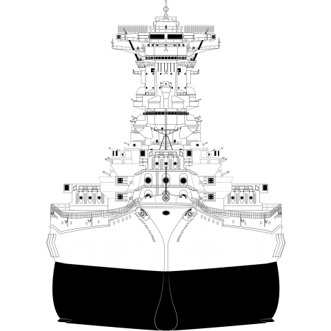 Battleship 01 (モノクロ)