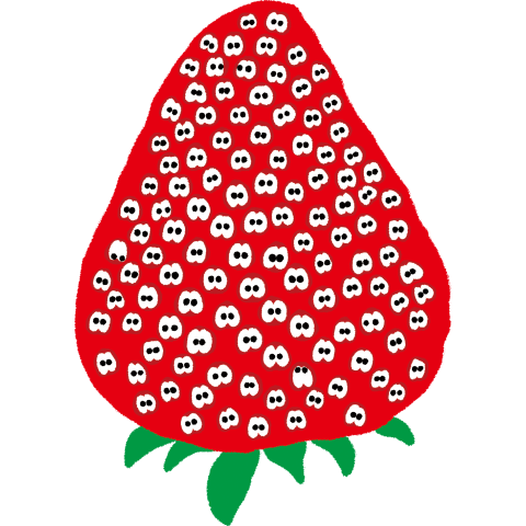 そこには何かいるモン!? in イチゴ