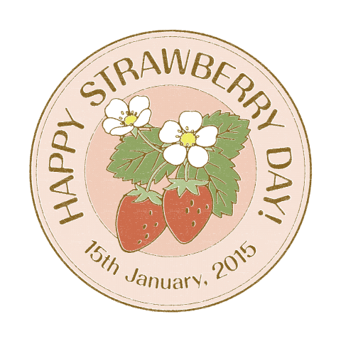 Happy Strawberry Day! (かすれプリント風)