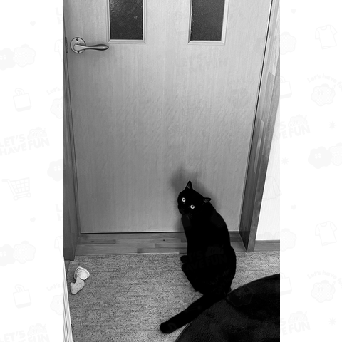 黒猫 かわいい オシャレ モノクロ