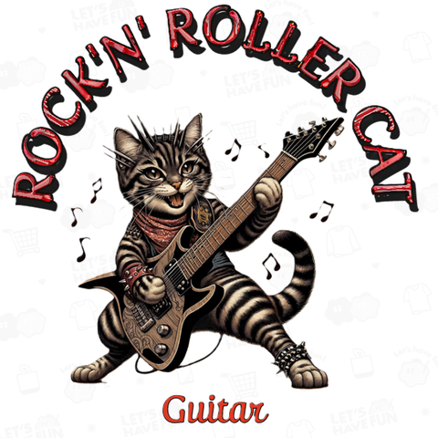 ロックンロール猫シリーズ ギタリスト猫