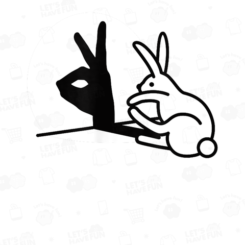 うさぎ シャドーパペット ユーモアデザイン
