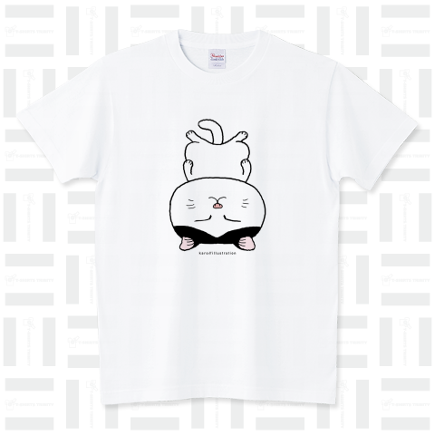 いろいろにゃんこシリーズ  マッタリ寝るハチワレねこ スタンダードTシャツ(5.6オンス)