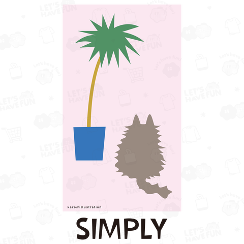 デザインにゃんこシリーズ 植木とねこ