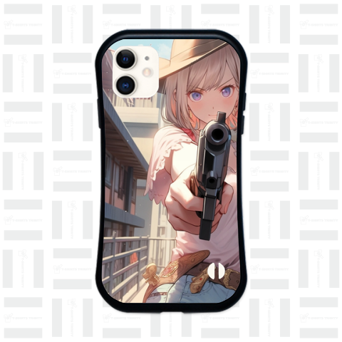 銃口を向ける女の子