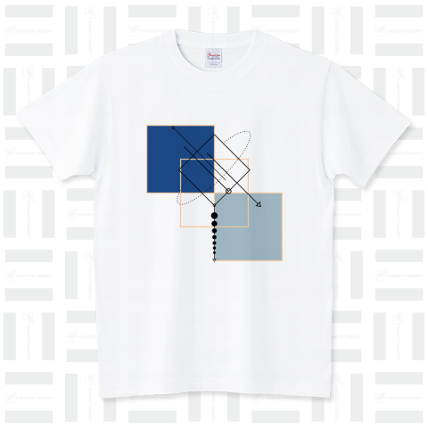 幾何学模様II(青) スタンダードTシャツ(5.6オンス)